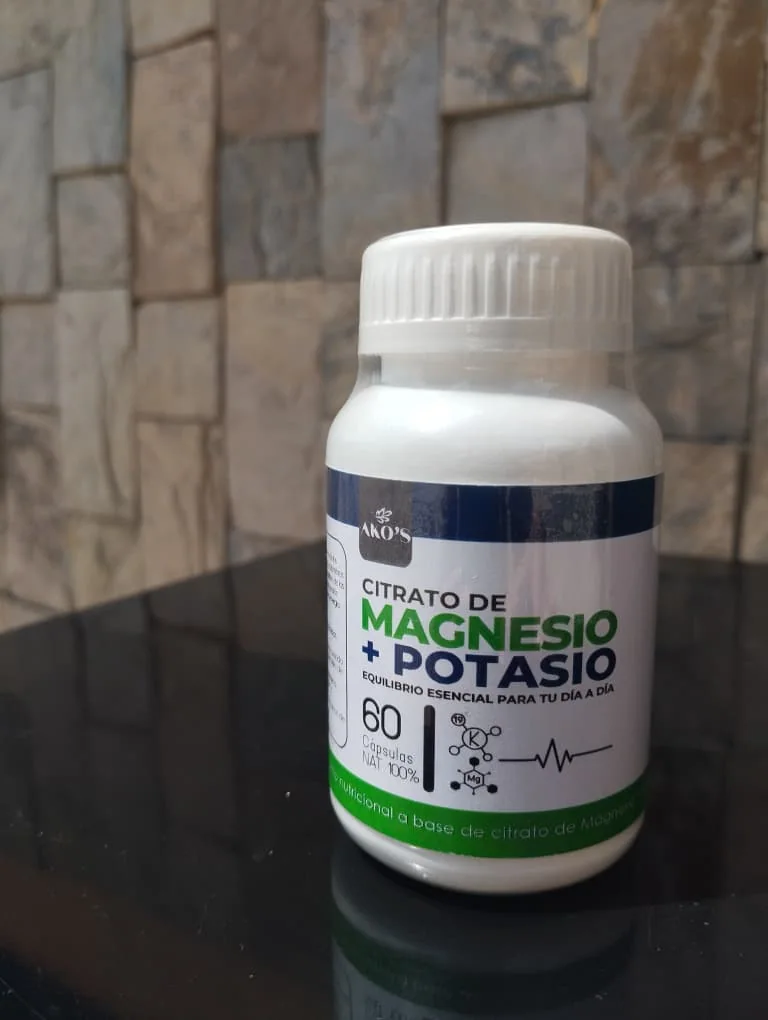 Fotografía real de Citrato de Magnesio + Potasio